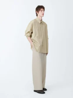 Studio Nicholson Cloud Shirt In Dark Stone -Studio Nicholson CLOUDSNM 1206OrganiccottonShirtsinDarkStone6 scaled