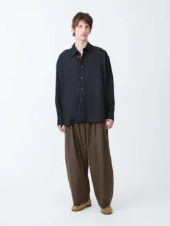 Studio Nicholson Cloud Shirt In Darkest Navy