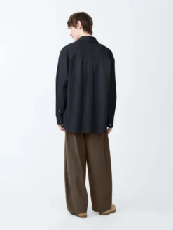 Studio Nicholson Cloud Shirt In Darkest Navy -Studio Nicholson CLOUDSNM 1206OrganiccottonShirtsinDarkestNavy6 scaled