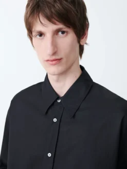 Studio Nicholson Cloud Shirt In Darkest Navy -Studio Nicholson CLOUDSNM 1206OrganiccottonShirtsinDarkestNavy7 scaled