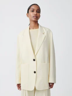 Studio Nicholson Conde Dry Cotton Jacket In Parchment