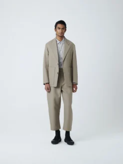Studio Nicholson Conde Double Cotton Jacket In Stone