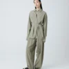 Studio Nicholson Condell Crepe Shirt In Pea