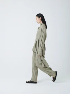 Studio Nicholson Condell Crepe Shirt In Pea -Studio Nicholson CONDELLSHIRTPEA3 scaled