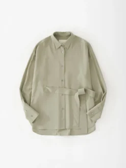 Studio Nicholson Condell Crepe Shirt In Pea -Studio Nicholson CONDELLSNW 1095 54147 FS scaled