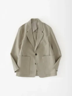 Studio Nicholson Conde Double Cotton Jacket In Stone -Studio Nicholson CONDESNM 619 54163 FS scaled