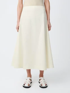 Studio Nicholson Centro Skirt In Parchment -Studio Nicholson CentroSNW 1337PowderCottonSkirtsParchment6 scaled