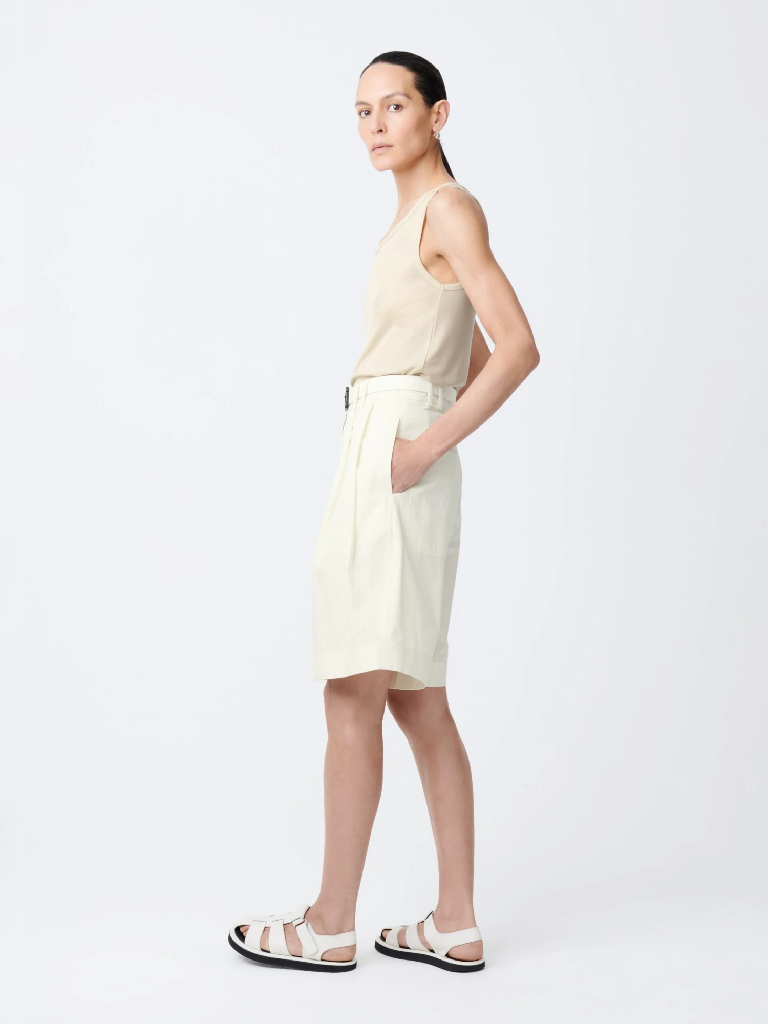 Studio Nicholson Cito Short In Parchment 4 Studio Nicholson Cito Short In Parchment - Image 4