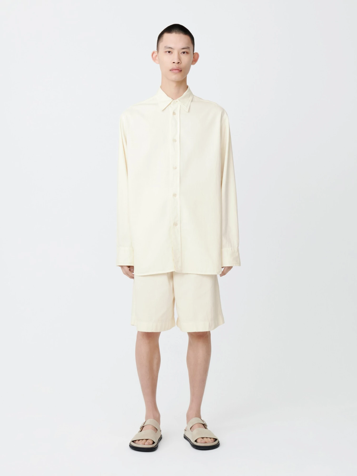 Studio Nicholson Clark Denim Shirt In Parchment 2 Studio Nicholson Clark Denim Shirt In Parchment - Image 2