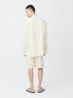 Studio Nicholson Clark Denim Shirt In Parchment 12 Studio Nicholson Clark Denim Shirt In Parchment -Studio Nicholson ClarkSNM 11448OZDenimParchment4 scaled