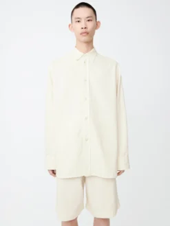 Studio Nicholson Clark Denim Shirt In Parchment