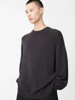 Studio Nicholson Corde Knit In Asphalt -Studio Nicholson CordeSNM 1112RibbonKnitAsphalt5 scaled