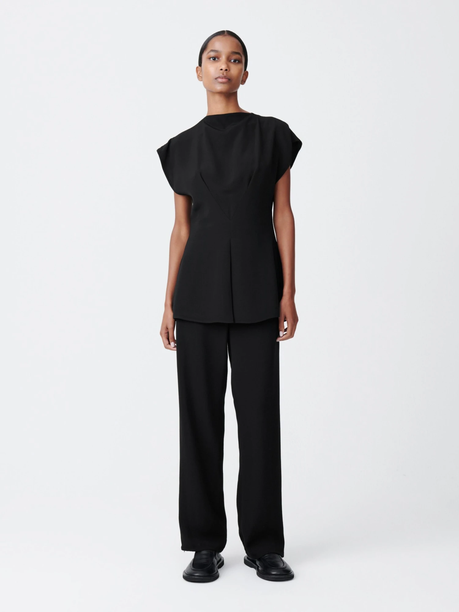 Studio Nicholson Damer Top In Black 3 Studio Nicholson Damer Top In Black - Image 3