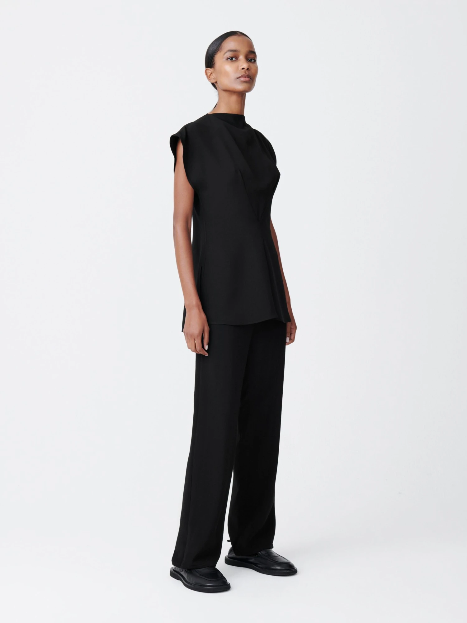 Studio Nicholson Damer Top In Black 4 Studio Nicholson Damer Top In Black - Image 4