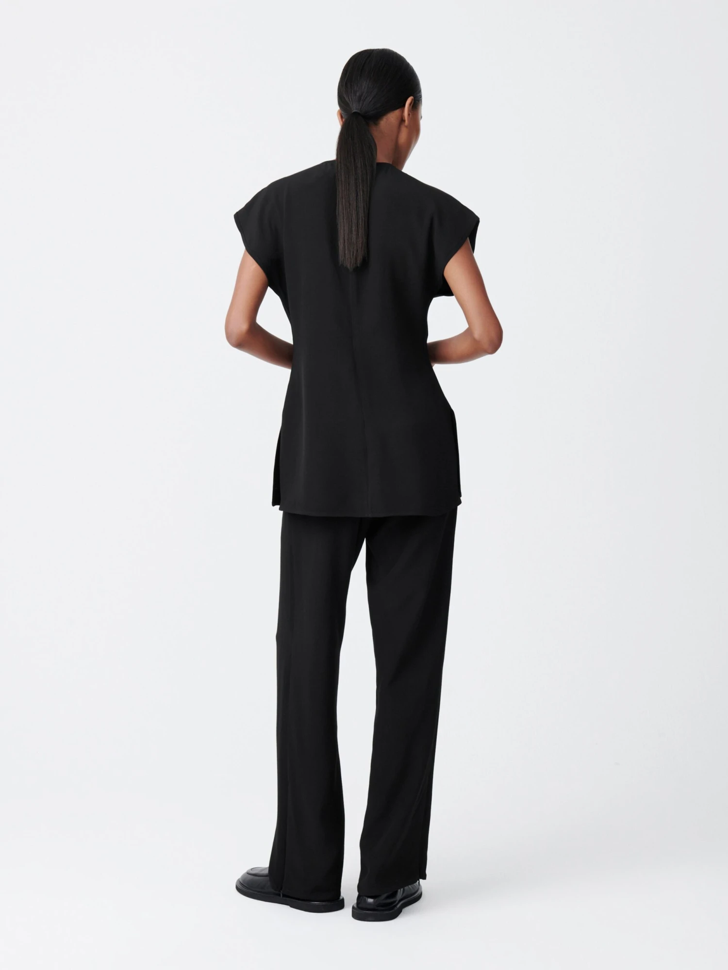 Studio Nicholson Damer Top In Black 5 Studio Nicholson Damer Top In Black - Image 5