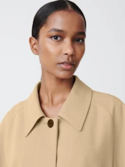 Studio Nicholson Denali Coat In Sand -Studio Nicholson DENALICOATSAND4 scaled