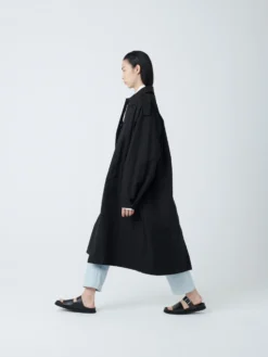 Studio Nicholson Diphu Coat In Black -Studio Nicholson DIPHUCOATBLACK3 scaled