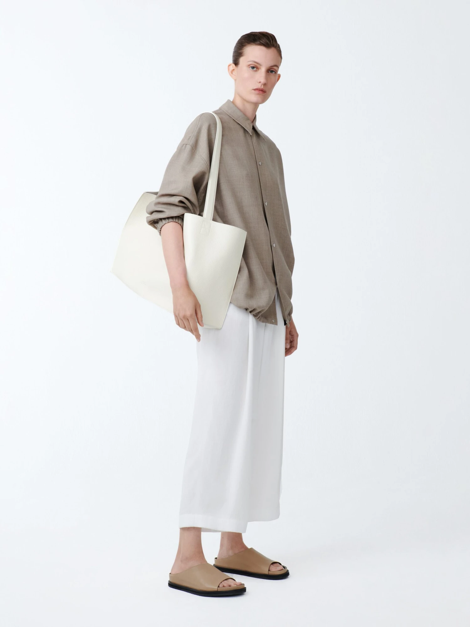 Studio Nicholson Dordoni Pant In Parchment 2 Studio Nicholson Dordoni Pant In Parchment - Image 2