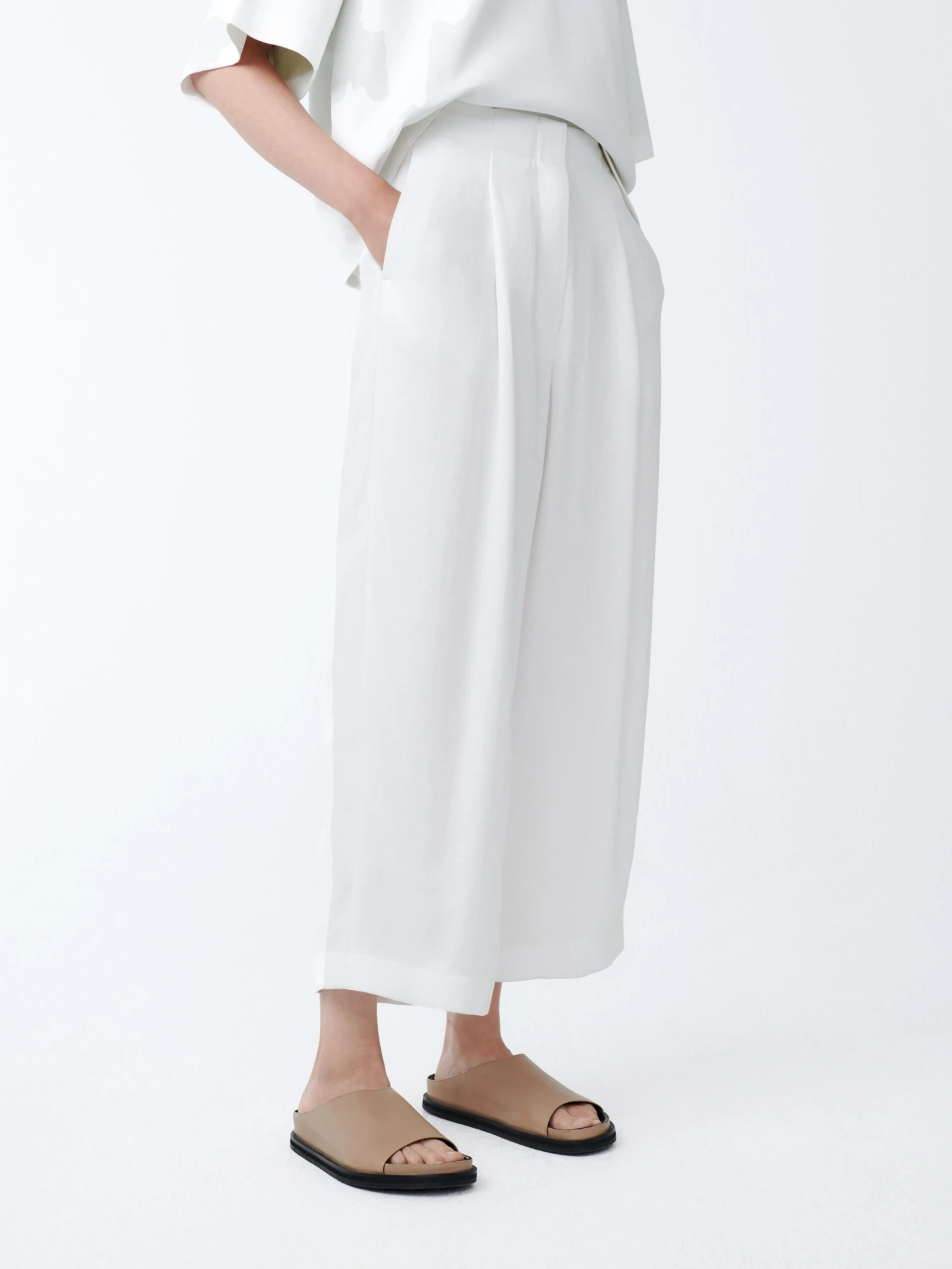 Studio Nicholson Dordoni Pant In Parchment 4 Studio Nicholson Dordoni Pant In Parchment - Image 4