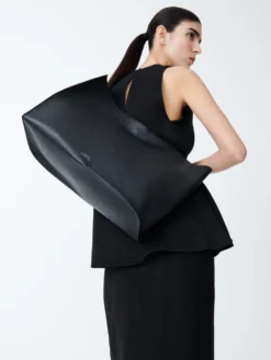 Studio Nicholson Doublet Leather Bag In Black -Studio Nicholson DOUBLETSN 741LeatherBaginBlack scaled