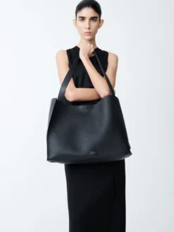 Studio Nicholson Doublet Leather Bag In Black
