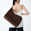 Studio Nicholson Doublet Suede Bag In Cocoa