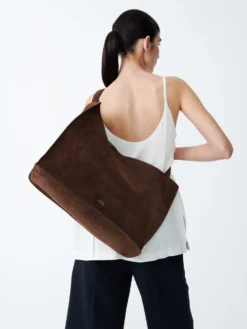 Studio Nicholson Doublet Suede Bag In Cocoa