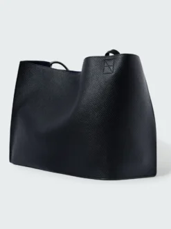 Studio Nicholson Doublet Leather Bag In Black -Studio Nicholson DOUBLETSN741 PALMELLATOLEATHERBLACK 012 a83c50a4 8bf5 479d bba8 0cebfdad0241 scaled