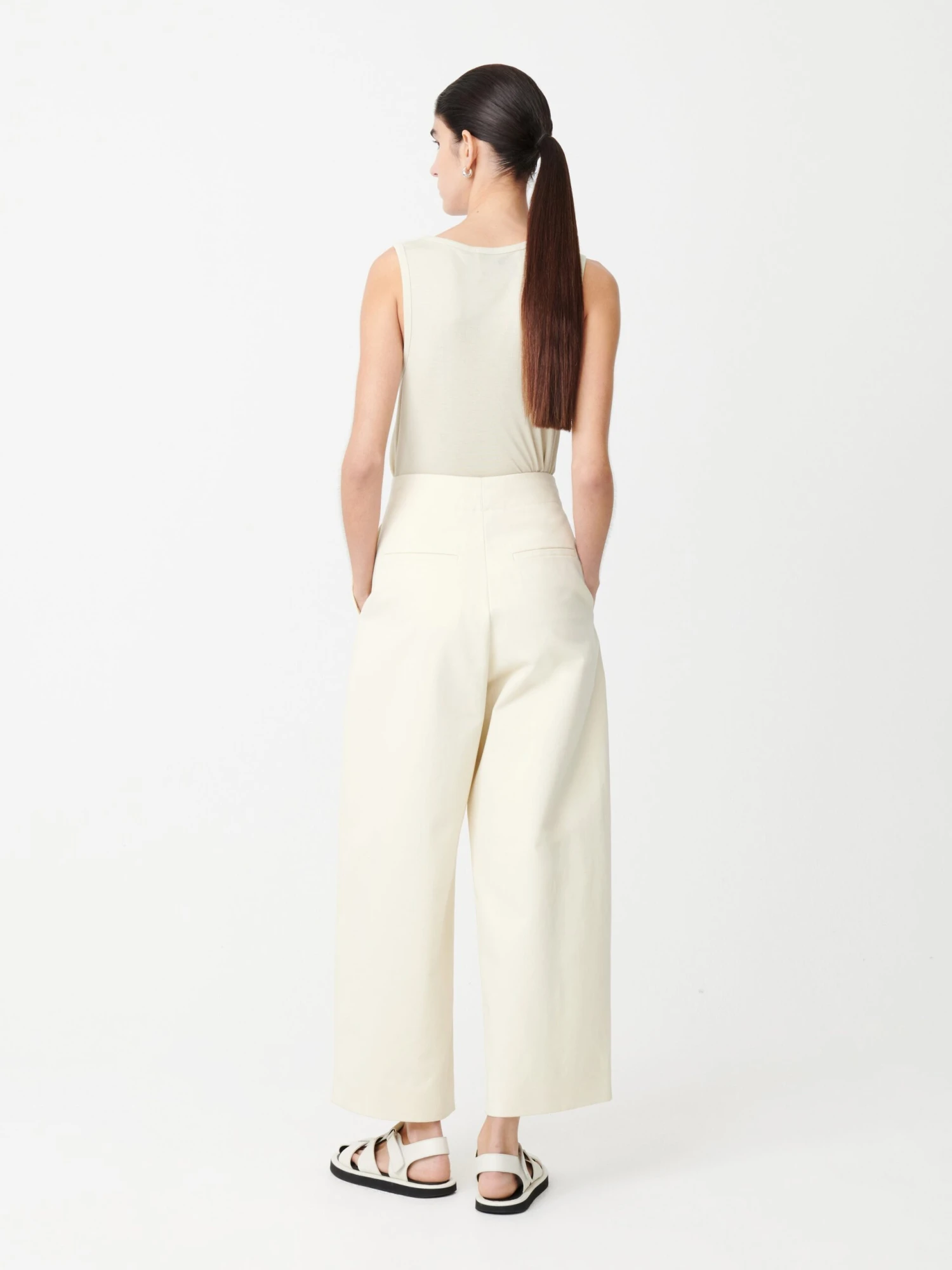 Studio Nicholson Dordoni Volume Pant In Cream 4 Studio Nicholson Dordoni Volume Pant In Cream - Image 4