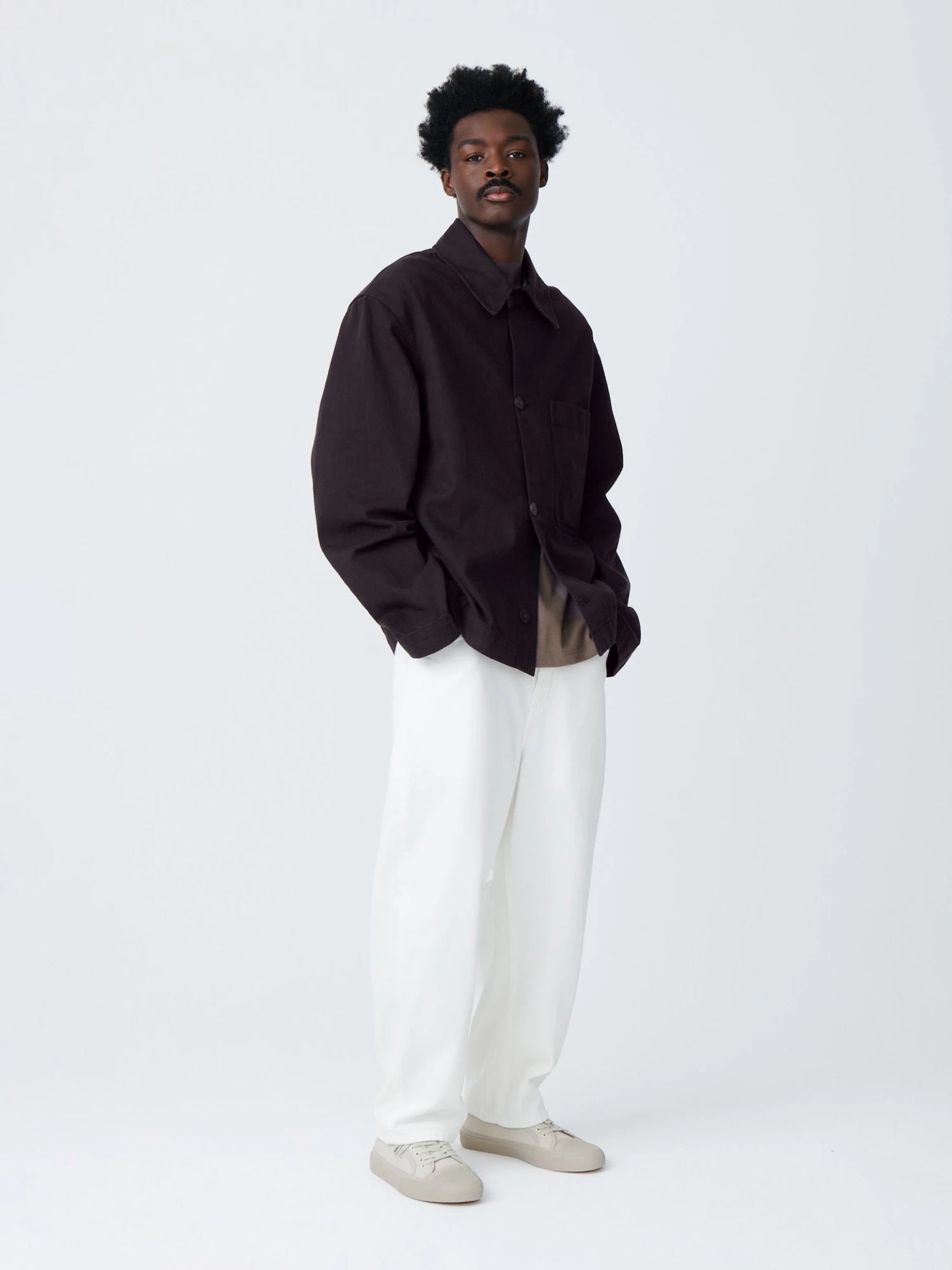 Studio Nicholson Ease Denim Jacket In Black Grape 4 Studio Nicholson Ease Denim Jacket In Black Grape - Image 4