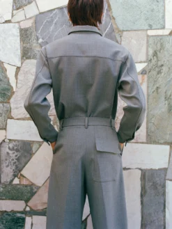 Studio Nicholson Ellis Pant In Grey Marl 20 Studio Nicholson Ellis Pant In Grey Marl -Studio Nicholson ELLISGREYMARL