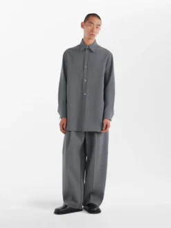 Studio Nicholson Ellis Pant In Grey Marl 15 Studio Nicholson Ellis Pant In Grey Marl -Studio Nicholson ELLISPANTGREYMARL4 scaled