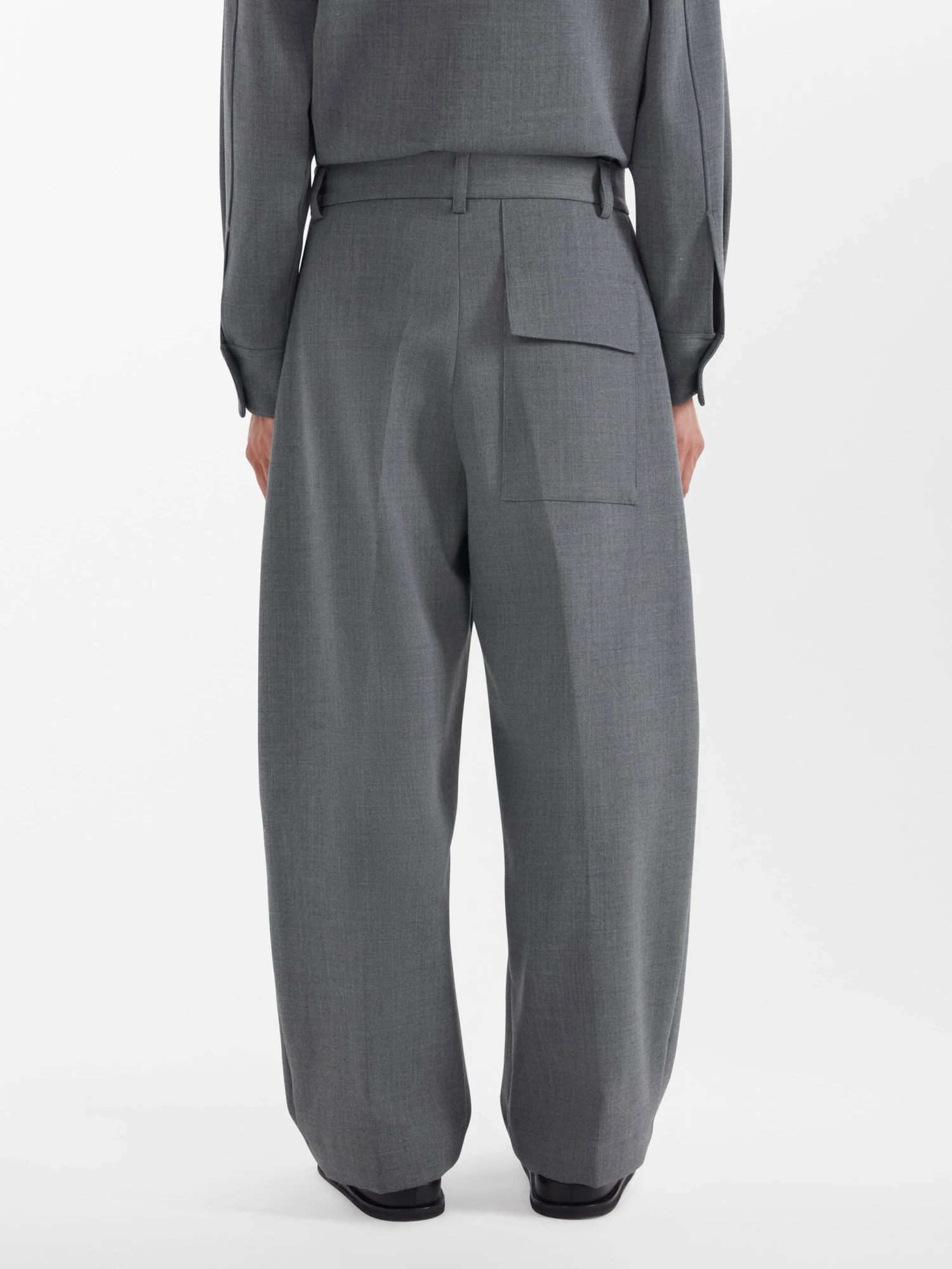 Studio Nicholson Ellis Pant In Grey Marl 7 Studio Nicholson Ellis Pant In Grey Marl - Image 7