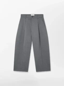 Studio Nicholson Ellis Pant In Grey Marl 19 Studio Nicholson Ellis Pant In Grey Marl -Studio Nicholson ELLIS SNM 1074 COMPACT POLY VISCOSE GREY MARL 01 FS scaled