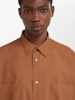 Studio Nicholson Eurus Shirt In Almond -Studio Nicholson EURUSSHIRTINALMOND4 scaled