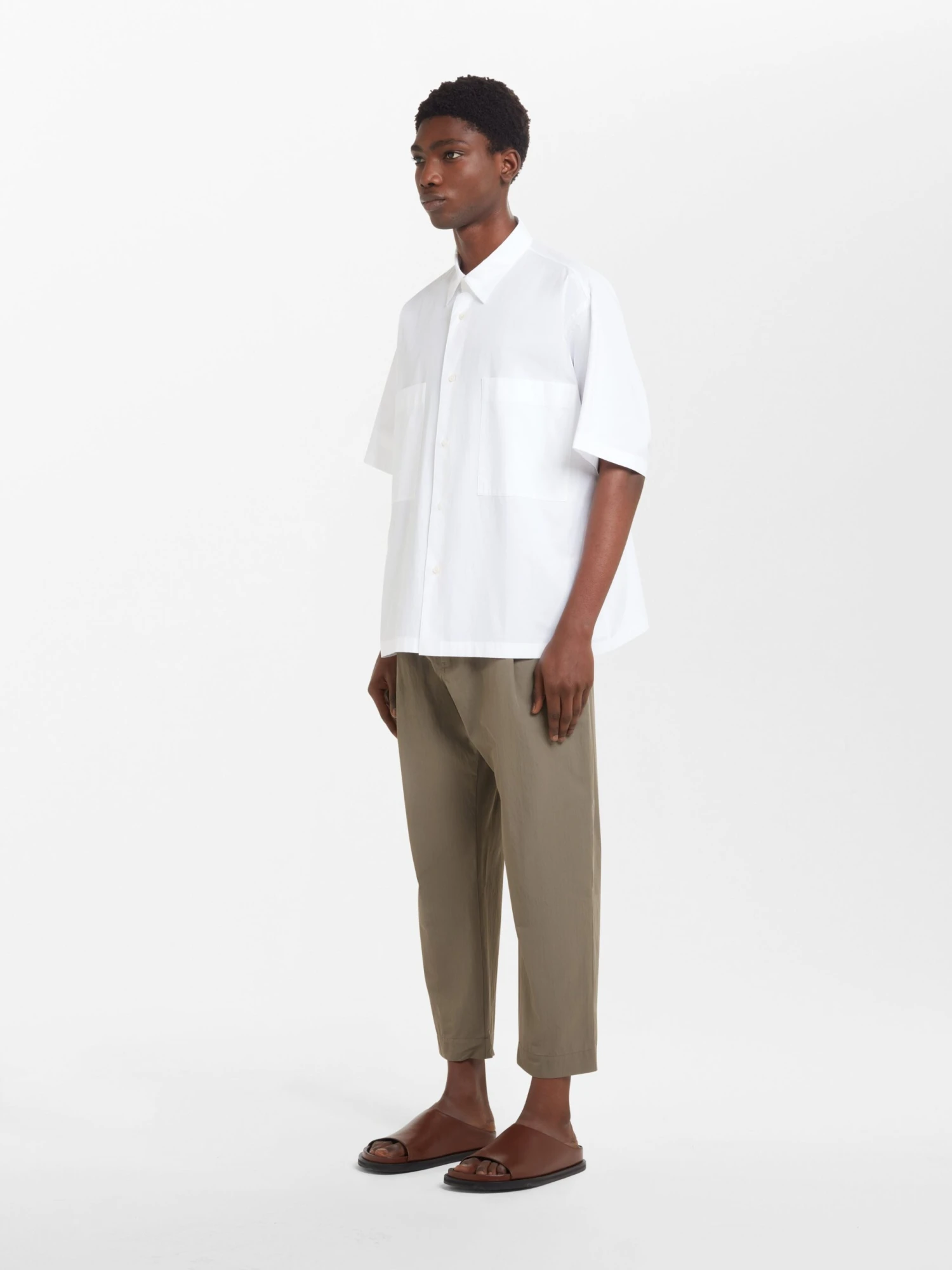 Studio Nicholson Eurus Shirt In Optic White 3 Studio Nicholson Eurus Shirt In Optic White - Image 3