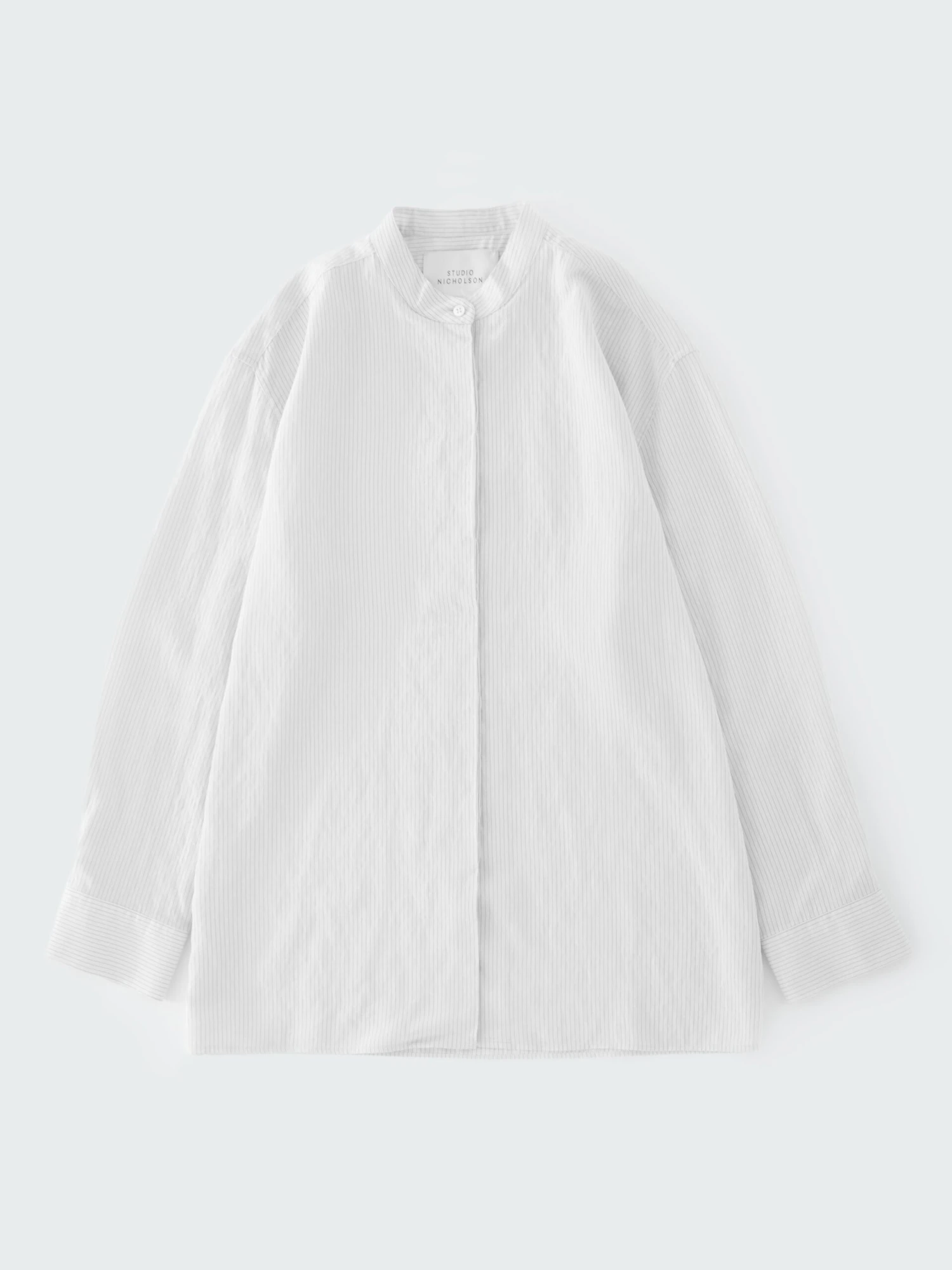 Studio Nicholson Faber Shirt In Black White 7 Studio Nicholson Faber Shirt In Black White - Image 7