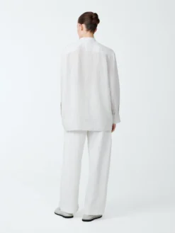 Studio Nicholson Faber Shirt In Black White 11 Studio Nicholson Faber Shirt In Black White -Studio Nicholson FAVERSNW 1449CRINKLEFINESTRIPESHIRTSinBLACKWHITE4 scaled