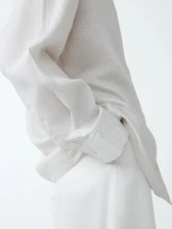 Studio Nicholson Faber Shirt In Black White 13 Studio Nicholson Faber Shirt In Black White -Studio Nicholson FAVERSNW 1449CRINKLEFINESTRIPESHIRTSinBLACKWHITE7 scaled