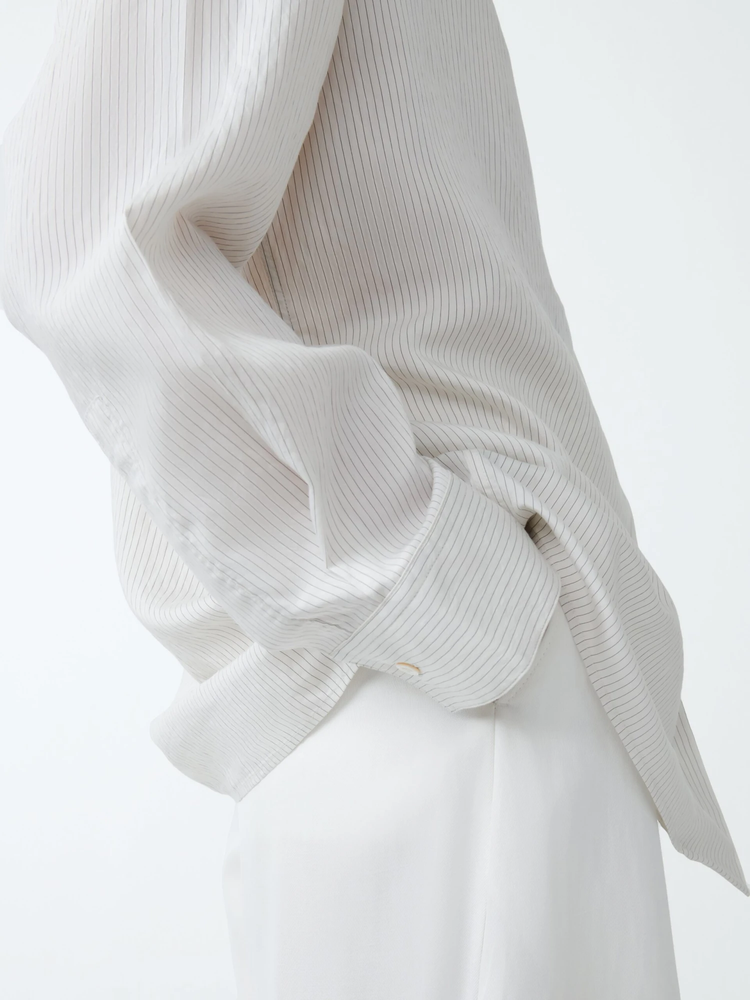 Studio Nicholson Faber Shirt In Black White 6 Studio Nicholson Faber Shirt In Black White - Image 6