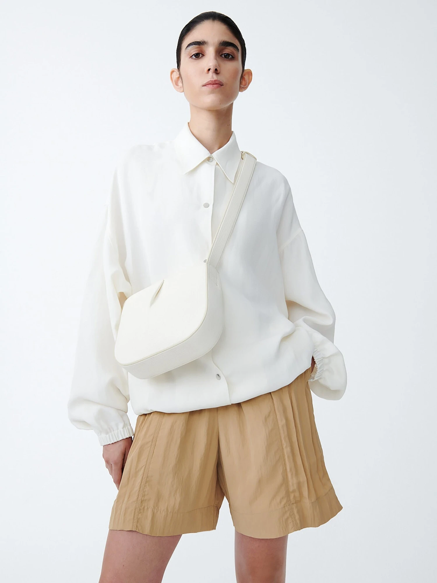 Studio Nicholson Fortuna Leather Bag In Parchment 1 Studio Nicholson Fortuna Leather Bag In Parchment