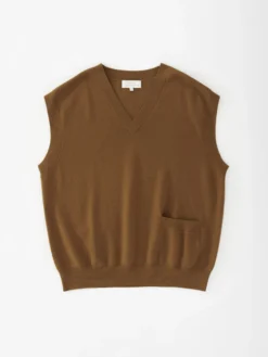 Studio Nicholson Foss Knit Vest In Peat 11 Studio Nicholson Foss Knit Vest In Peat -Studio Nicholson FOSSSNM 783 58659 FS scaled