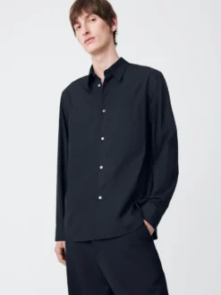 Studio Nicholson Foxe Shirt In Darkest Navy