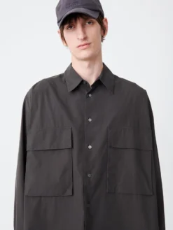 Studio Nicholson Frame Shirt In Asphalt 7 Studio Nicholson Frame Shirt In Asphalt -Studio Nicholson FRAMESNM 1133POWDERASPHALT scaled