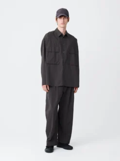 Studio Nicholson Frame Shirt In Asphalt