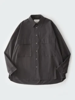 Studio Nicholson Frame Shirt In Asphalt 8 Studio Nicholson Frame Shirt In Asphalt -Studio Nicholson FRAMESNM 1133POWDERCOTTONASPHALT 870 FS scaled