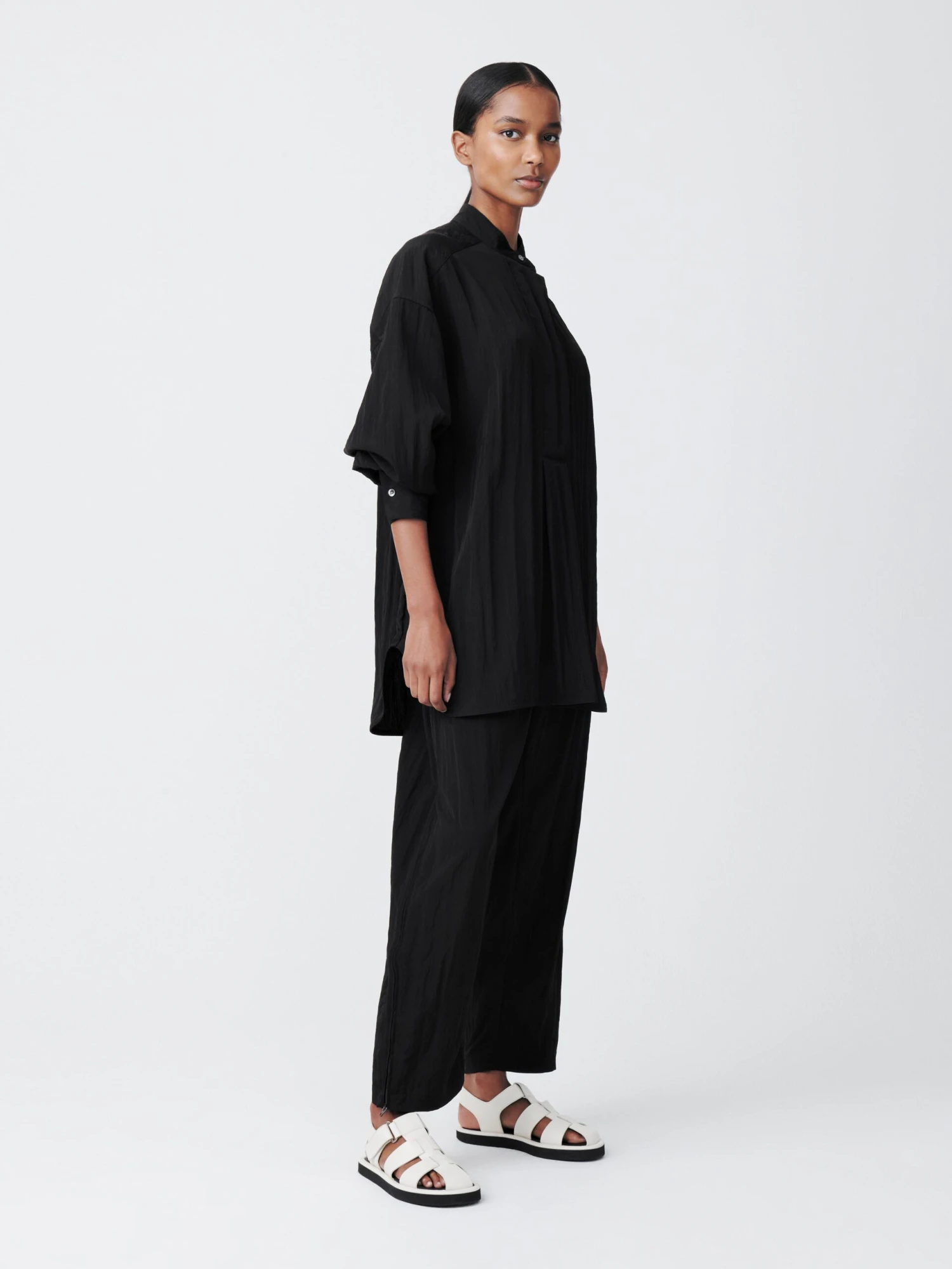 Studio Nicholson Frink Viscose Shirt In Black 3 Studio Nicholson Frink Viscose Shirt In Black - Image 3