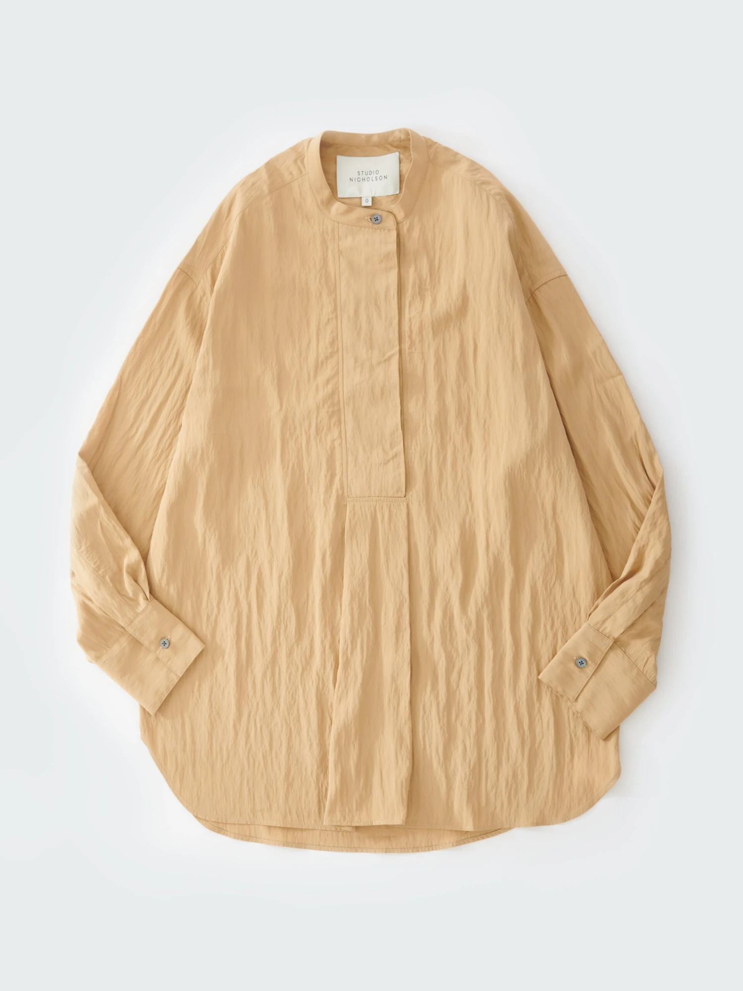 Studio Nicholson Frink Viscose Shirt In Sand 6 Studio Nicholson Frink Viscose Shirt In Sand - Image 6