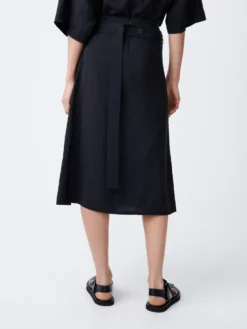 Studio Nicholson Foley Skirt In Darkest Navy 11 Studio Nicholson Foley Skirt In Darkest Navy -Studio Nicholson FoleySNW 1406TexturedViscoseSkirtsDarkestNavy1 scaled