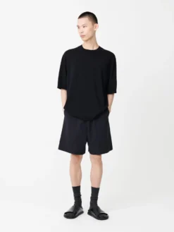 Studio Nicholson Ford Short In Darkest Navy 10 Studio Nicholson Ford Short In Darkest Navy -Studio Nicholson FordSNM 990PowderCottonShortsDarkestNavy1 scaled